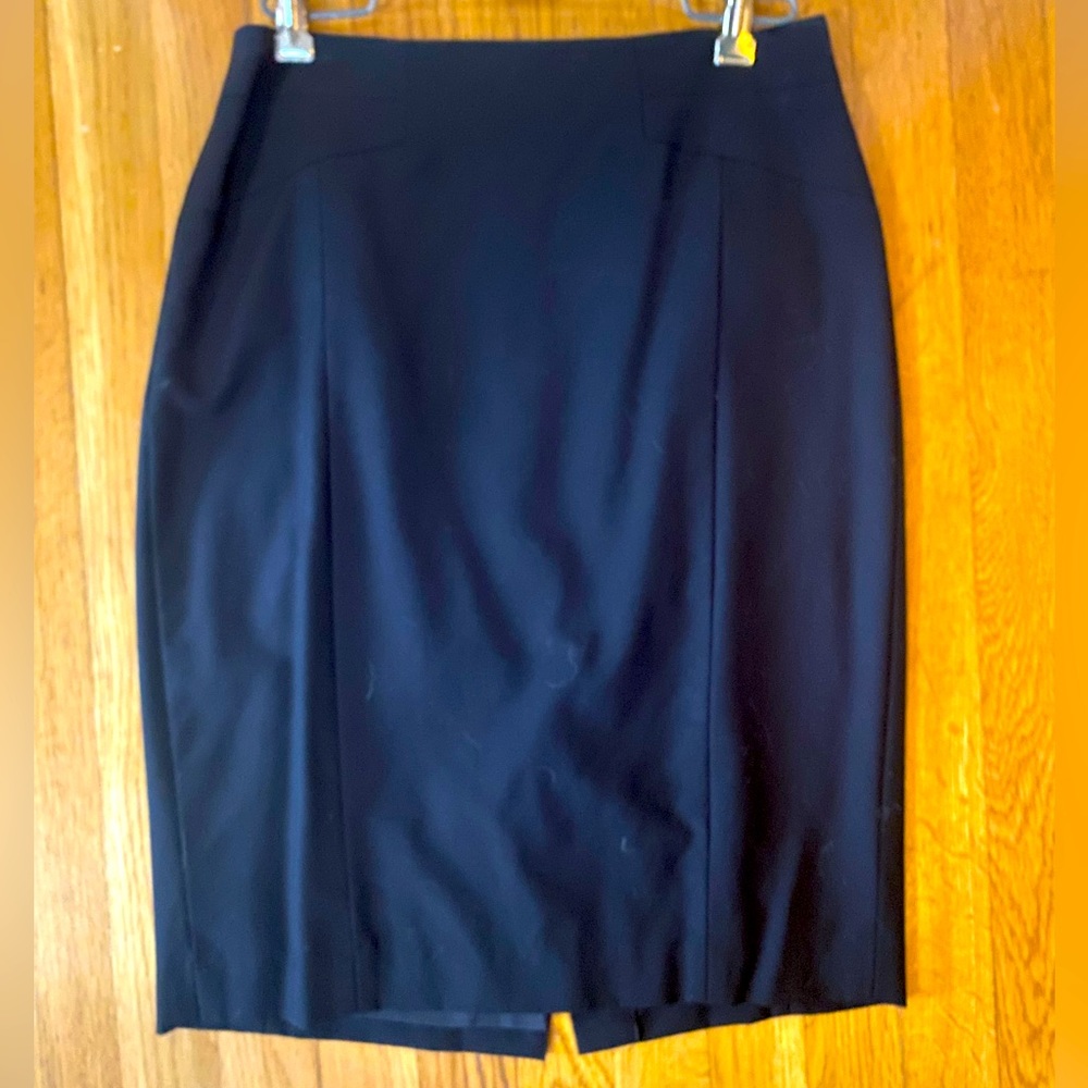 Ann Taylor Black Stretch Pencil Skirt Size 2